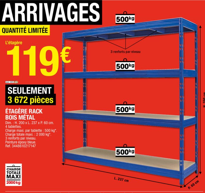 Etagere garage bricoman