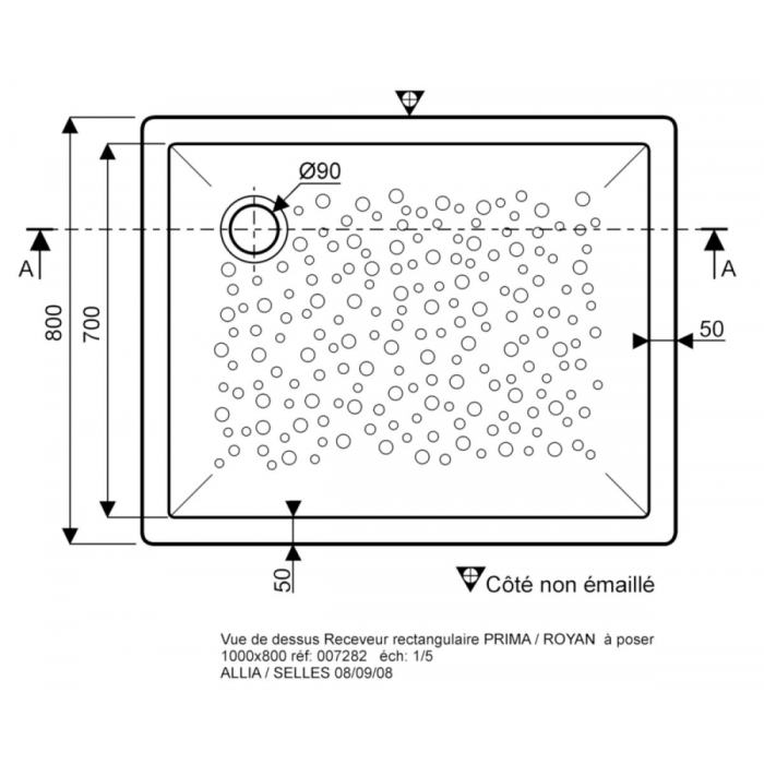 Receveur extra plat 100x80 brico depot