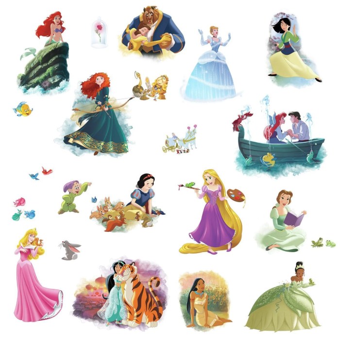 Stickers princesse disney xxl