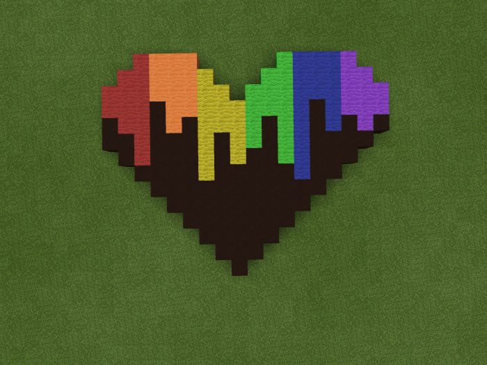 Heart pixel hearts pixelated rainbow transparent pixelart pngfind