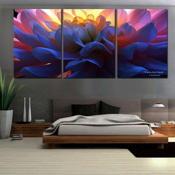 Large abstract painting canvas acrylic wall blue cheap paintings modern aliexpress muya handmade living room