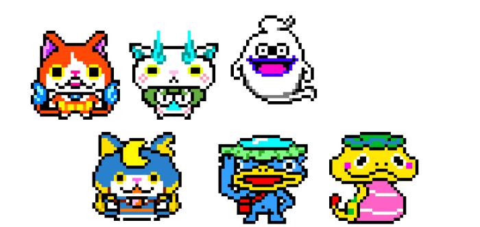 Pixel art yo kai watch