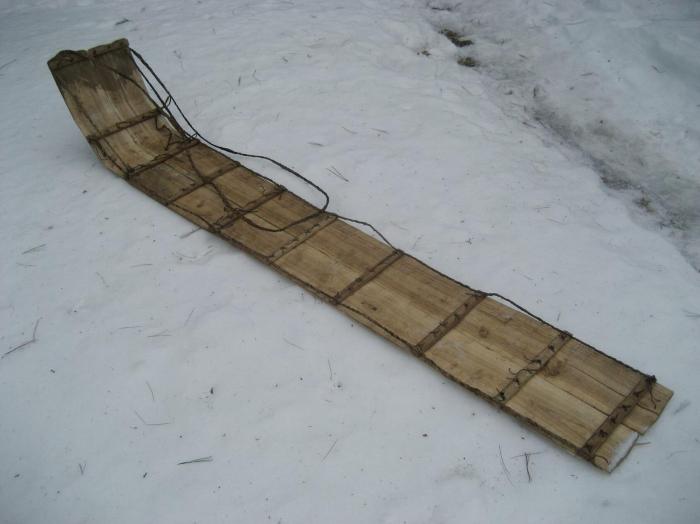 Toboggan wood sled 6ft sleds