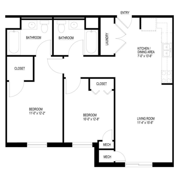 Plan appartement 2 chambres