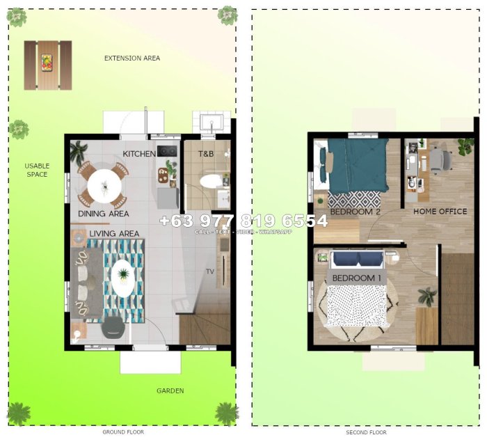 Plan maison 50m2 2 chambres