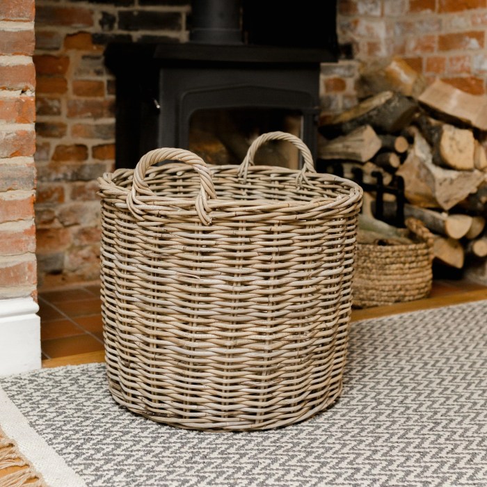 Wicker baskets rectangular lot