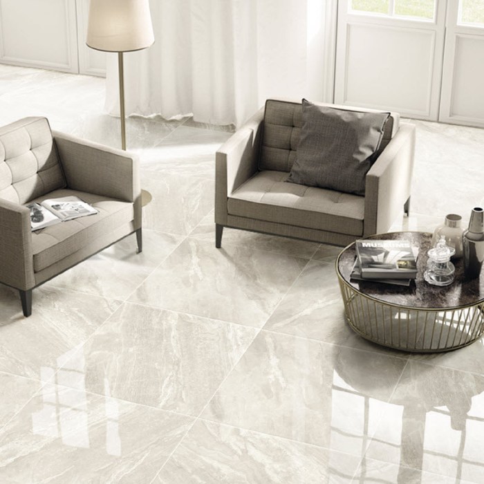 Marble tile floor ceramic white effect gloss 300mm 600mm