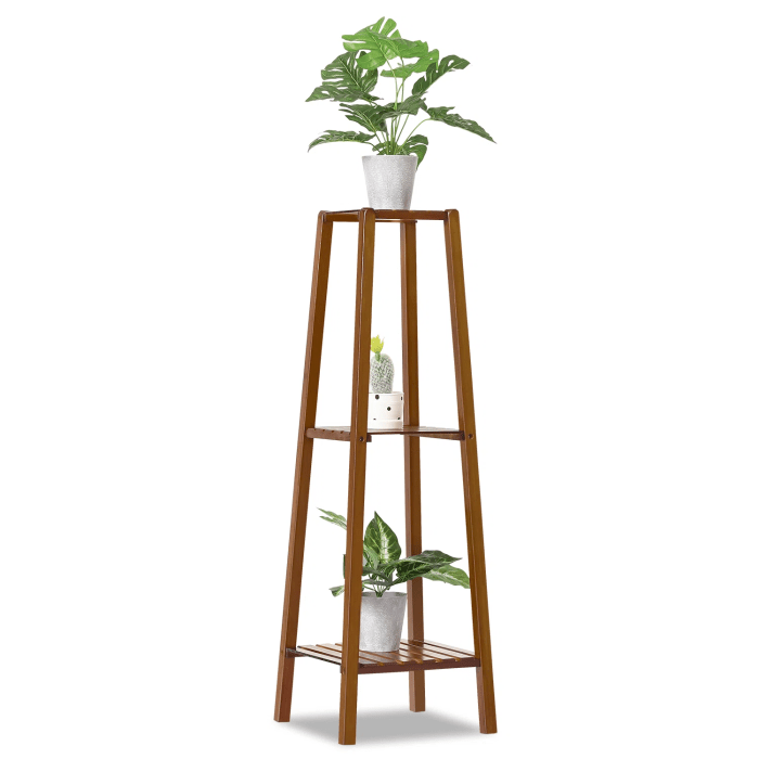 Garden plant stand outdoor indoor tier white display antique shelves walmart pure staggered