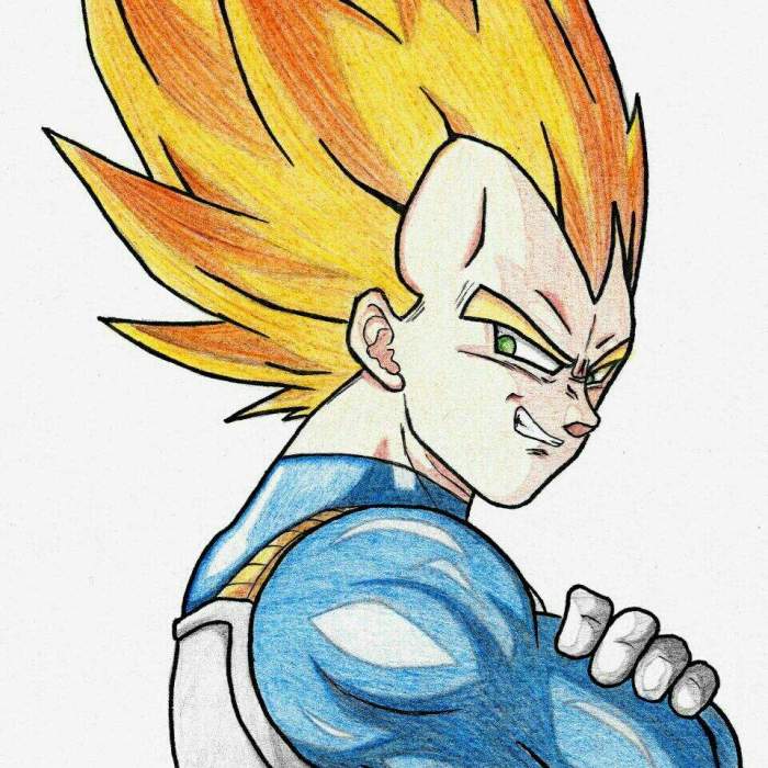 Comment dessiner vegeta