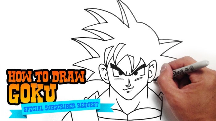 Goku dessin facile