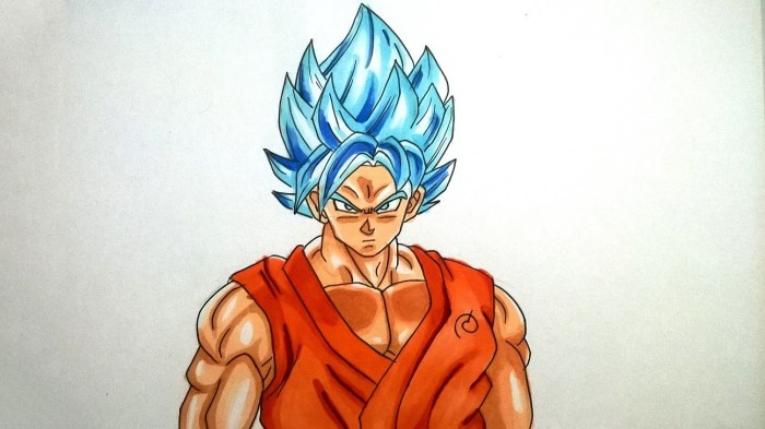 Dessin dragon ball z facile goku