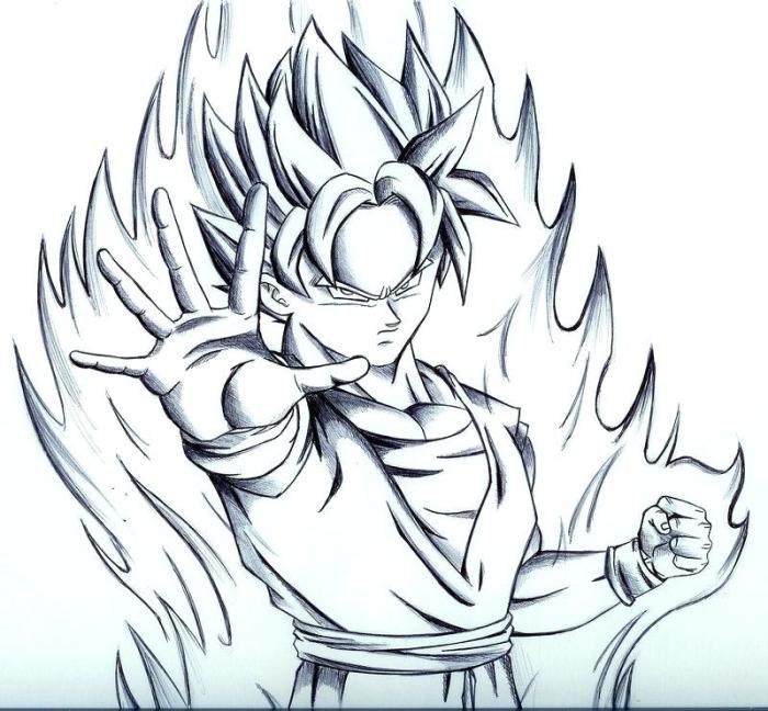 Goku dessin facile