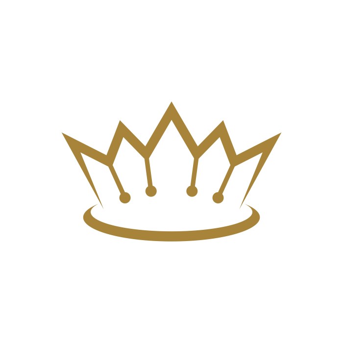 Crown logo gold vector template eps ornamental illustration non