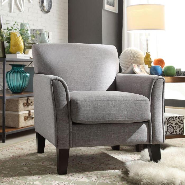 Fauteuil crapaud gris conforama