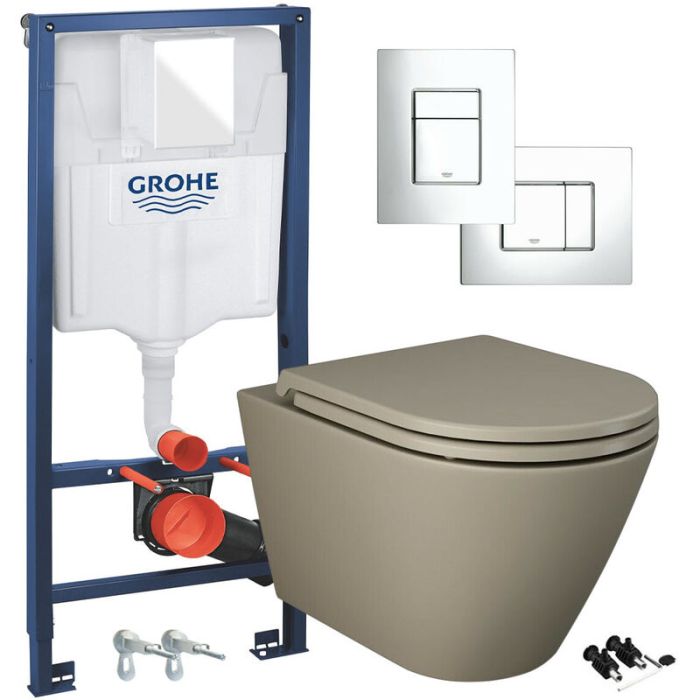 Wall grohe hung toilet flush plate victoriaplum mounting bau arena seat soft frame close dimensions