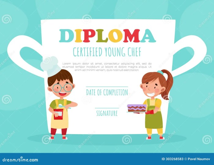 Diplome de cuisine a imprimer