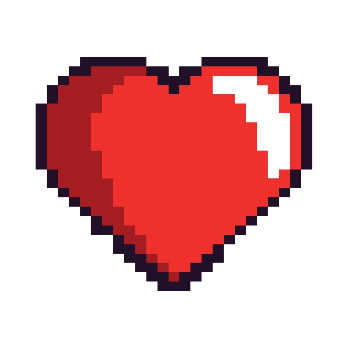 Pixel art coeur drapeau