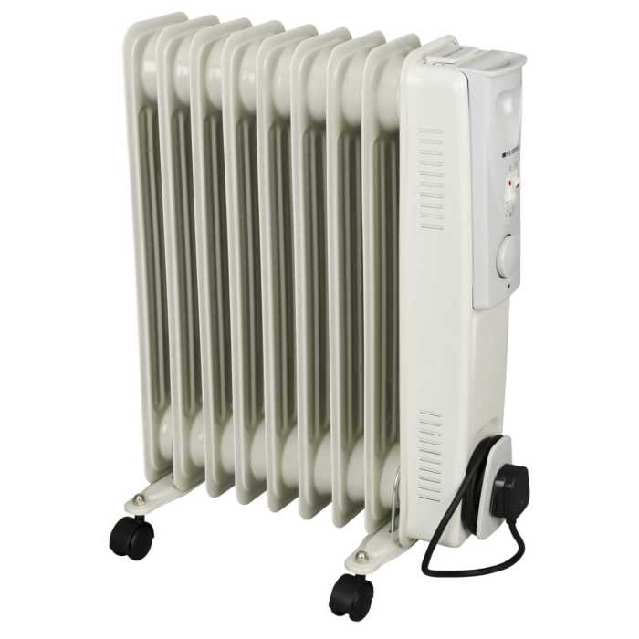 Heater radiator electric oil filled portable 2000w fin electrical oypla basket add heating