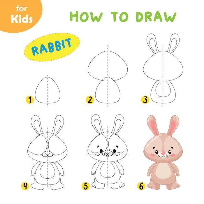 Dessiner un lapin en maternelle