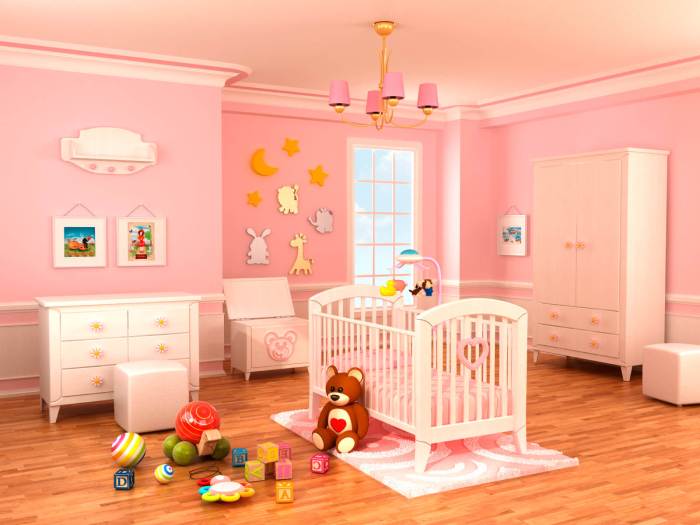 Chambre bebe fille taupe rose