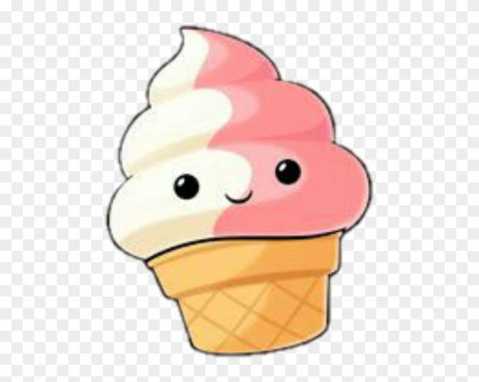 Dessin kawaii nourriture glace