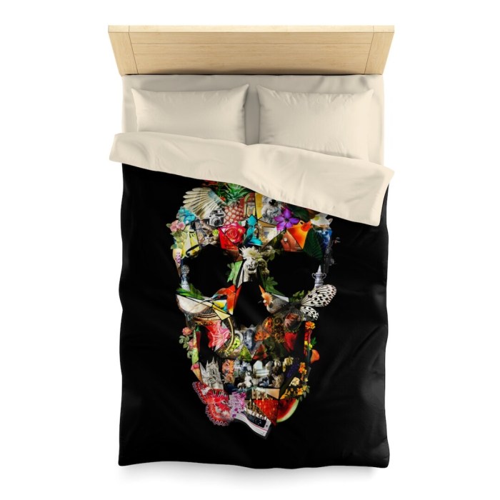 Duvet golden skulls calavera