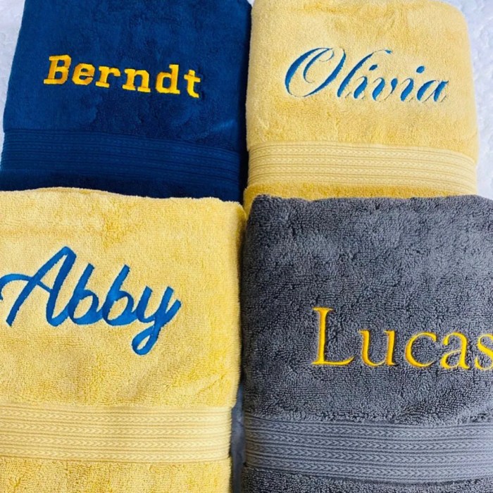 Towels embroidery towel bath personalized hand embroidered bathroom set custom gift designs wedding monogram machine ideas customized name applique gunold