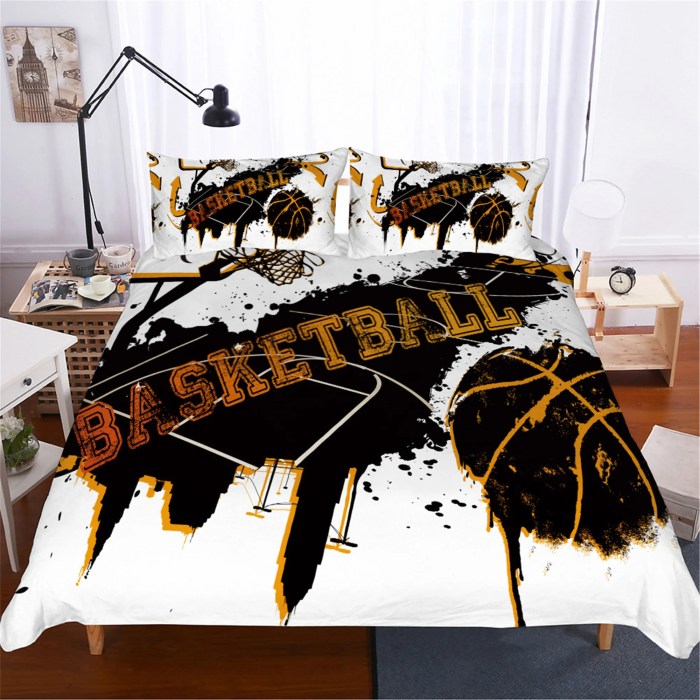 Housse de couette motif basketball