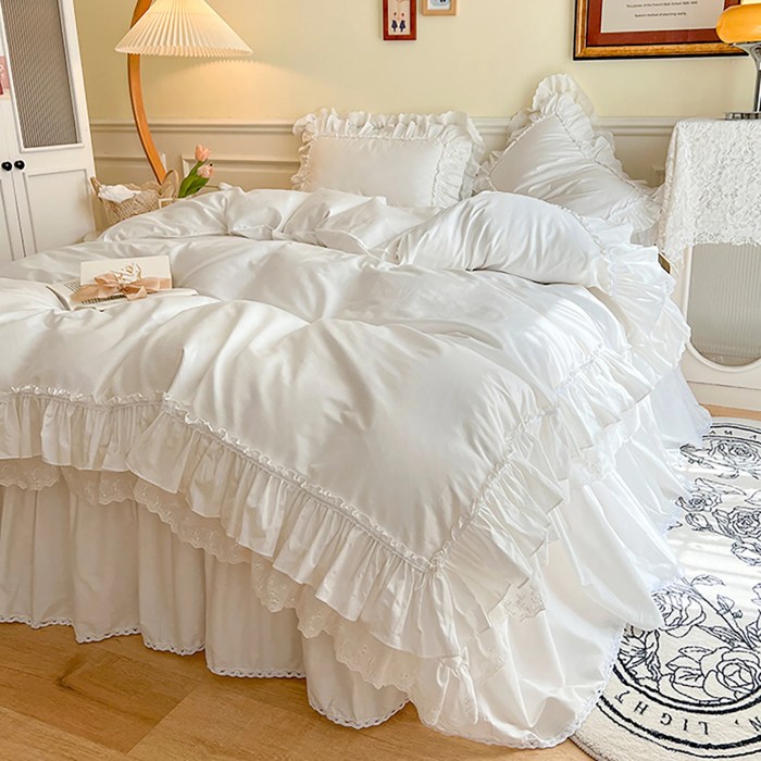 White queen bedding sets lace size luxury full wedding bridal style hipsterbedding shipping