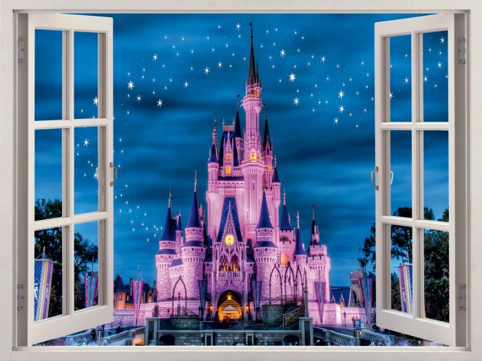 Decal castle disney wall description