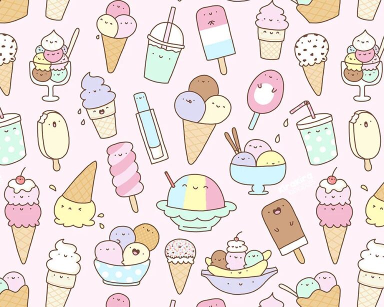 Dessin kawaii nourriture glace