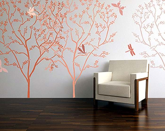 Stencil stencils tree wall walls reusable topiary designs tall leaf choose board