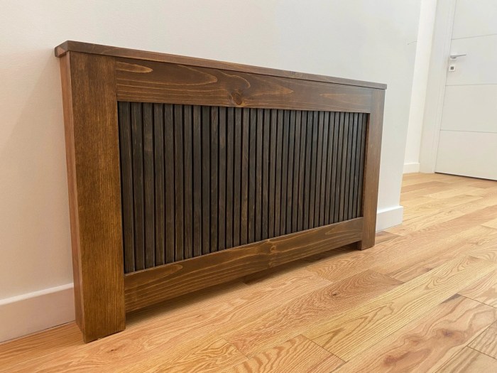 Tablette de radiateur en bois