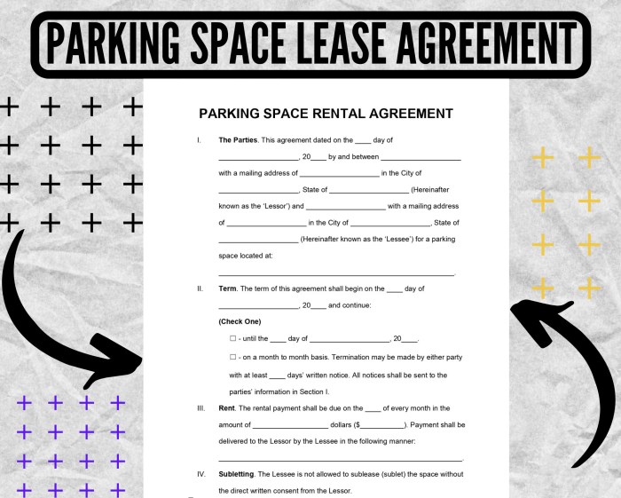 Modele bail location parking