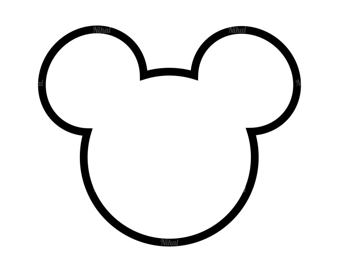 Tete de mickey a imprimer