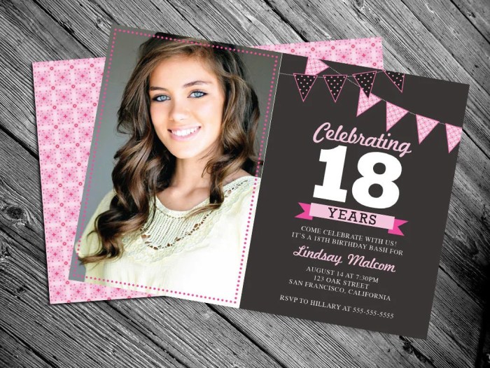 Invitation 18 ans original