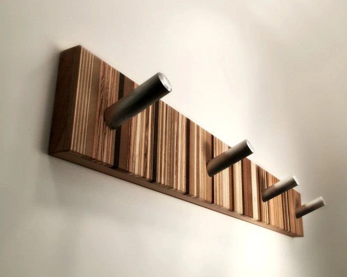 Coat rack modern wall mounted danish hat shop c1960