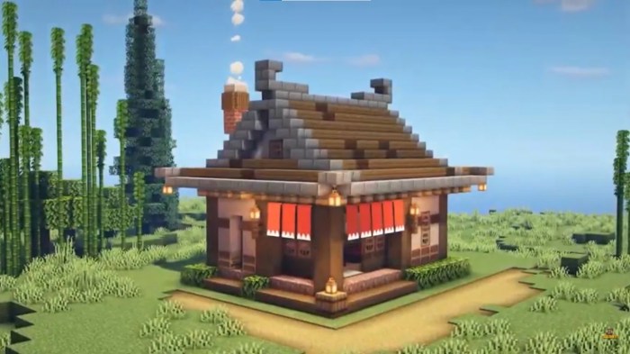 Minecraft maison japonaise plan