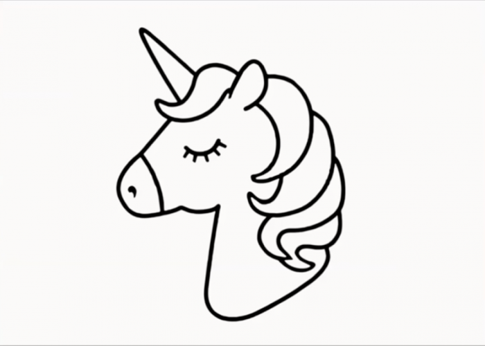 Tete de licorne dessin