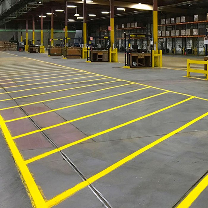 Floor painting line industrial markings warehouse lines manufacturing facilities painters