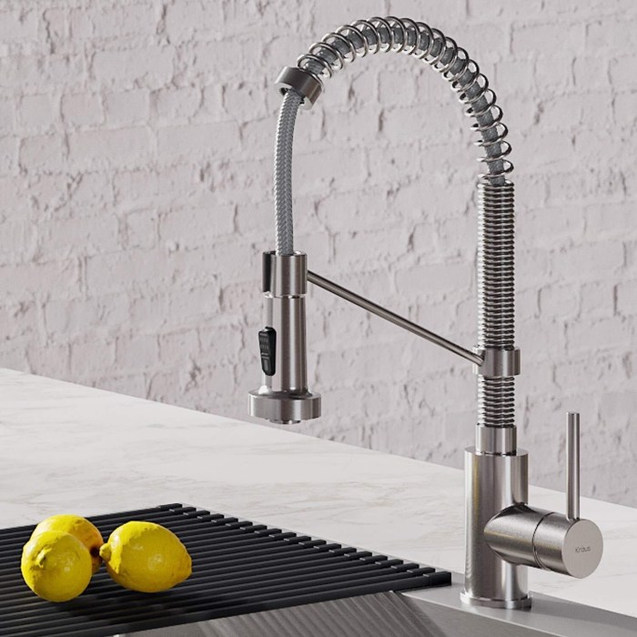 Hansgrohe kitchen faucet axor pull down citterio handle single prep sprayer optik steel 1000 sink bar sizing within depot share