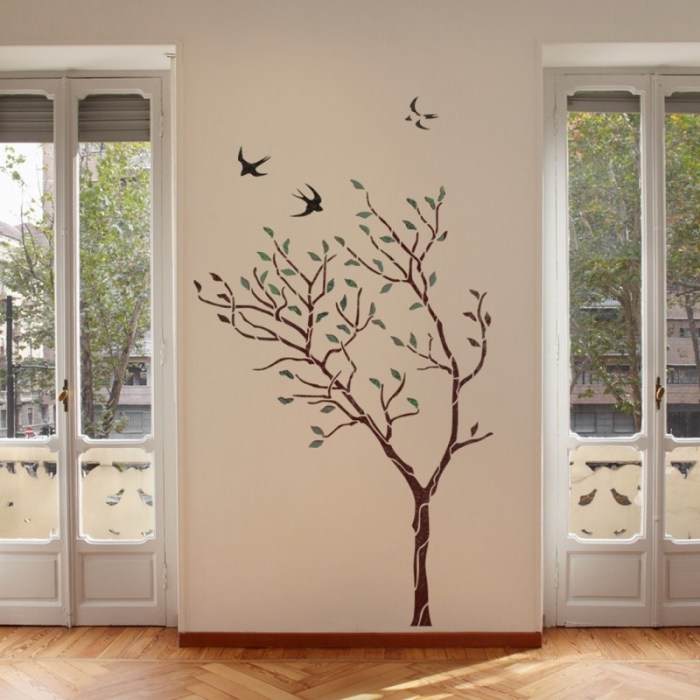 Pochoir mural arbre