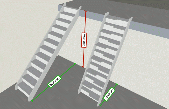 Escalier gain de place lapeyre