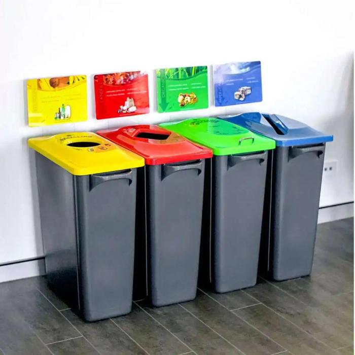 Bins recycling slimline