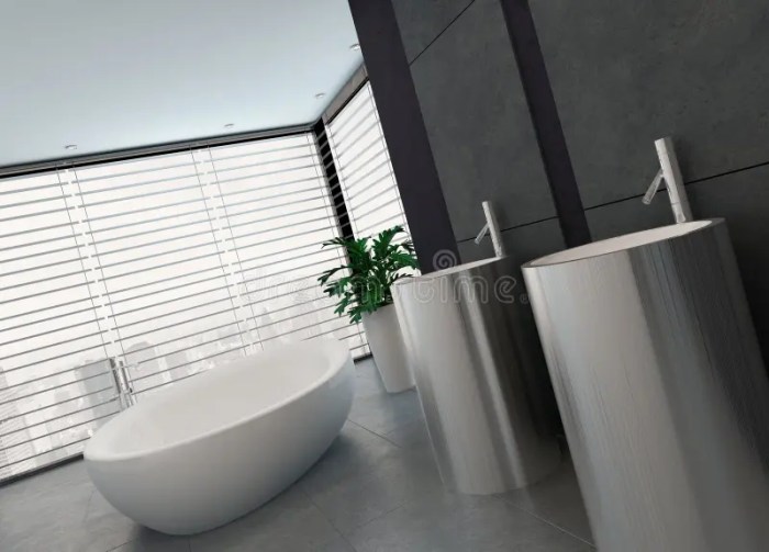 Salle de bain design luxe noir et blanc