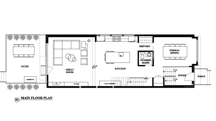 Plan maison terrain en longueur