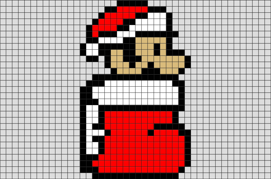 Pixel art noel mario