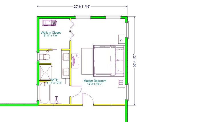 Plan suite parentale 20m2