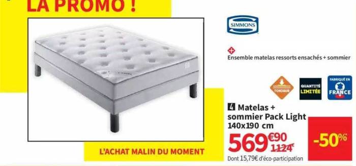 Matelas 140x200 conforama pas cher