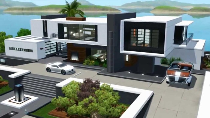 Maison moderne sims 3